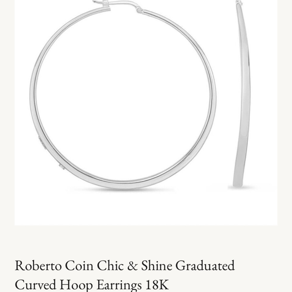 Roberto Coin 18k White Gold Interlocking Hoop Earrings